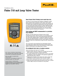 Thumbnail of document Data Sheet - 710 mA Loop Valve Tester